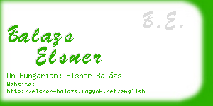 balazs elsner business card
